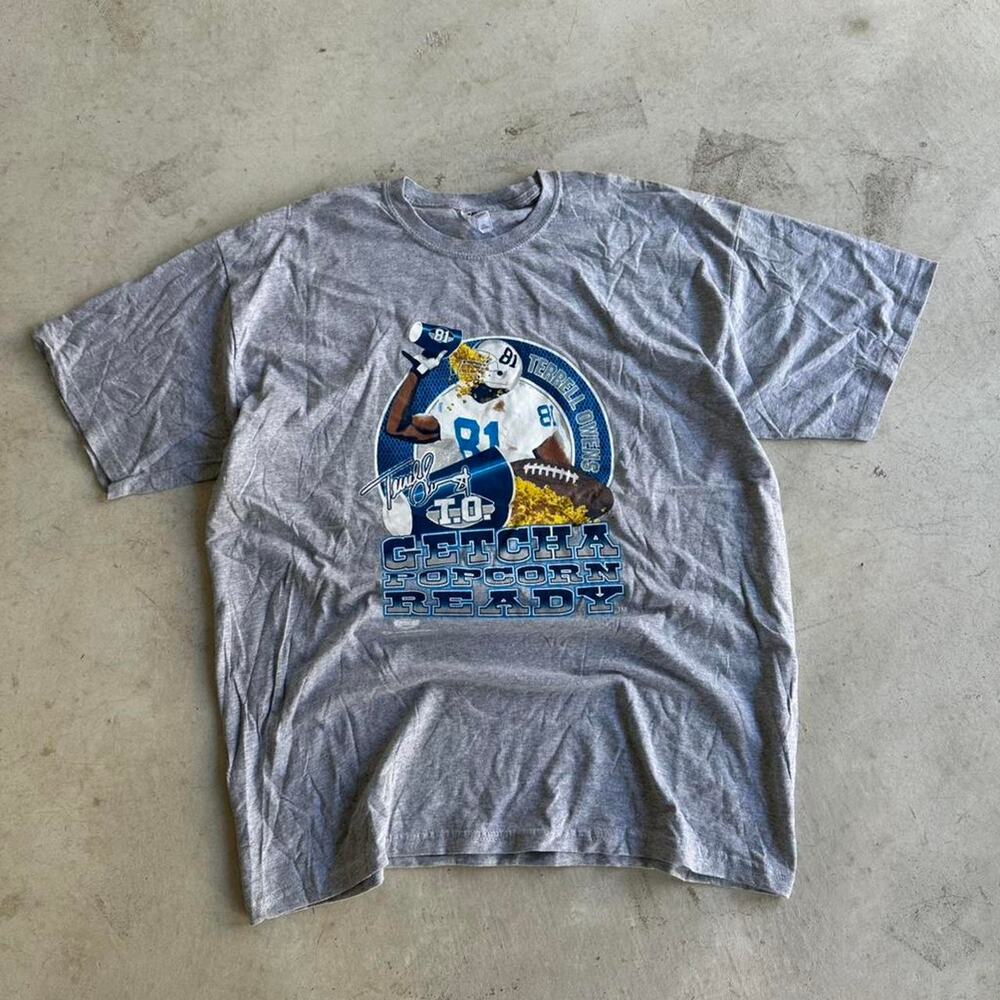 Vintage Grey Dallas Cowboys Terrell Owen’s NFL Graphic Tee